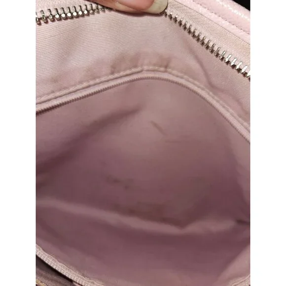 Coach F34938 Coated Canvas Signature File Khaki/Pink Crossbody Bag - Picture 11 of 16